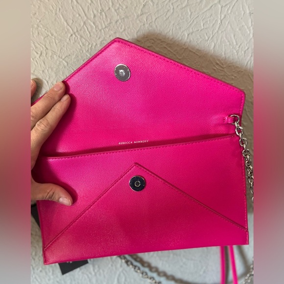 Rebecca Minkoff bright pink crossbody envelope bag - Picture 9 of 12